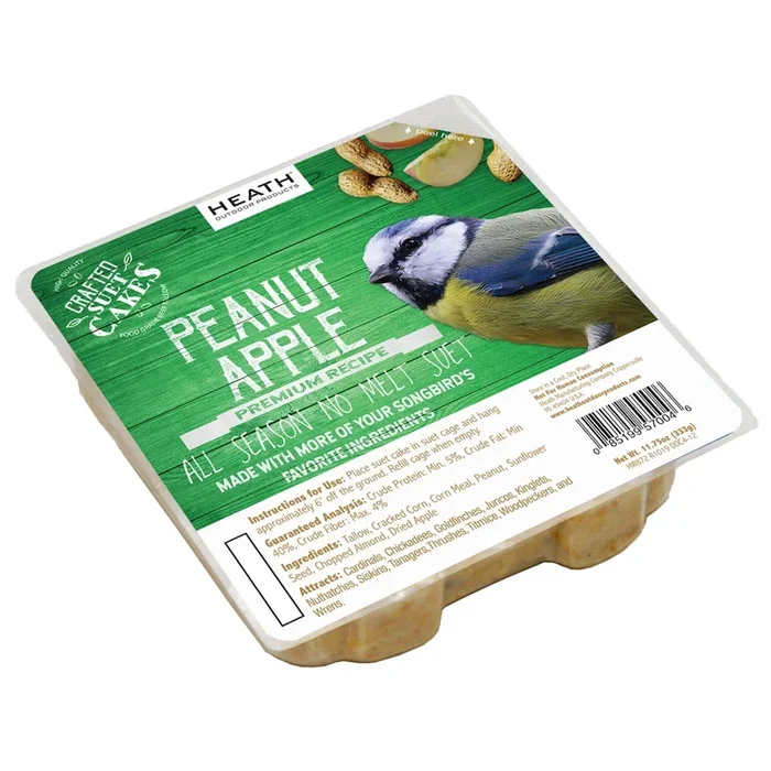Heath Outdoor Peanut Apple Crafted Suet Cake