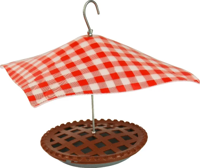 Heath Pie Wild Bird Feeder – Brown Red and White – 1.5 Lbs Cap