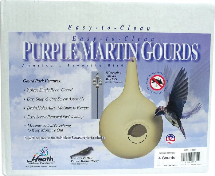 Heath Purple Martin Gourd – White – Large – 4 Pack