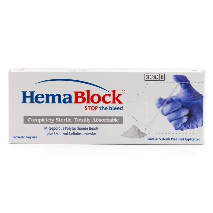 HemaBlock Hemostatic Powder, 0.5 gm Syringe Applicators, 5 pk