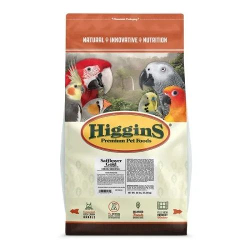 Higgins, Higgins Safflower Gold Natural Conure/Cockatiel, 25 Lbs