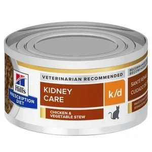 Hill’s Prescription Diet k/d Kidney Care Chicken & Vegetable Stew Canned Cat Food, 2.9 oz