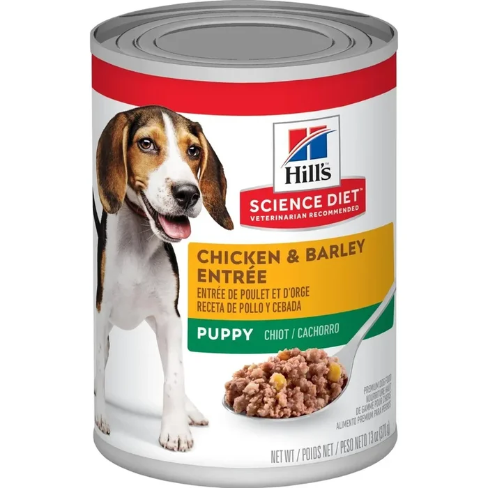 Hill’s® Science Diet® Puppy Chicken & Barley Entrée, Wet Dog Food, 13-oz Case of 12