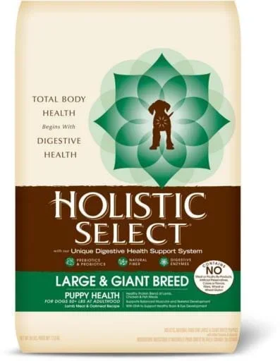 Holistic Select Natural Large & Giant Breed Puppy Health Lamb Meal and Oatmeal Dry Dog Food