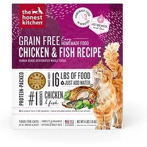 Honest Kitchen Grain-Free Dehydrated Cat Food Chicken Whitefish – 4 lbs