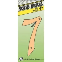 House Address Number “7”, Brass, 4-In.