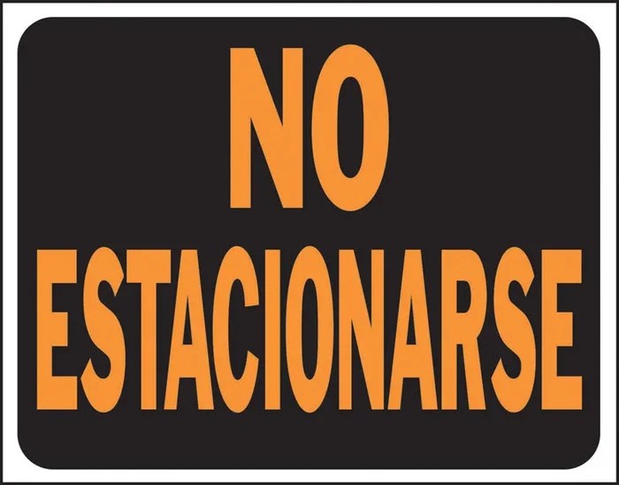 Hy-Ko Spanish Sign Dayglo Orange And Black 15″ X 19″ No Estacionarse (No Parking) (Case of 5)