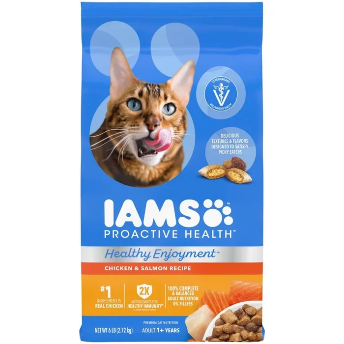 IAMS Healthy Enjoyment Chicken and Salmon Dry Cat Food – 6 Lbs