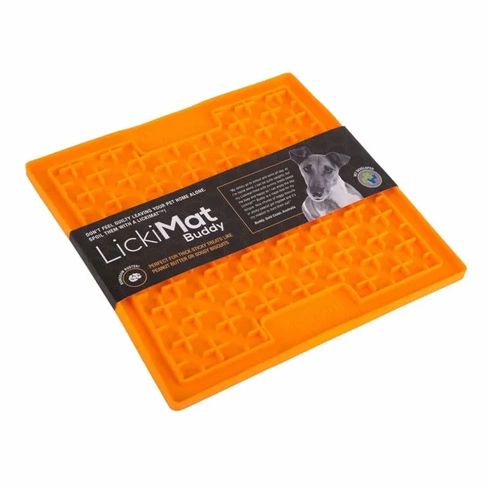 Innovative Pet Lickimat Classic Buddy Slow Feeding Mat for Cats and Dogs – Green