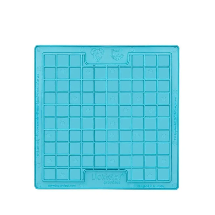 Innovative Pet Lickimat Classic Playdate Slow Feeding Mat for Cats and Puppies – Turquise