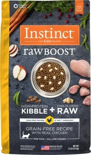 Instinct Grain-Free Chicken Raw Boost Mixers Dry Cat Food – 2 Lbs