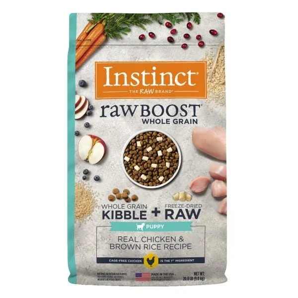 Instinct Raw Boost with Whole Grain Chicken and Brown Rice Puppy Dry Dog Food – 20 Lbs