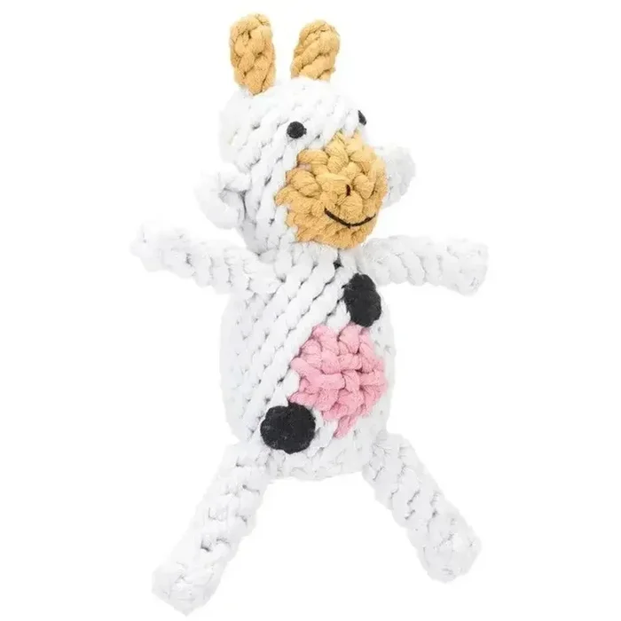 Jax & Bones Claire the Cow Rope Dog Toy