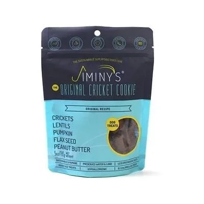 Jiminy’s Original Cricket with Seeds Lentils and Peanut Butter Crunchy Dog Treats – 5 Oz