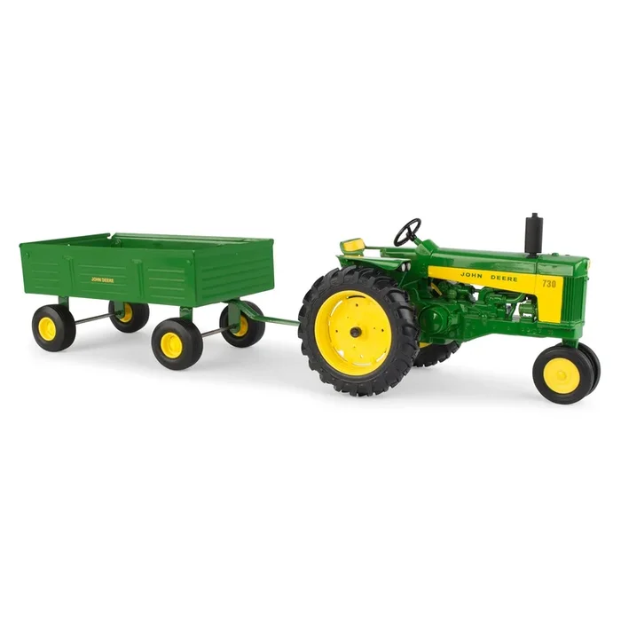 John Deere Tractor 730 with Bargebox Wagon 45686