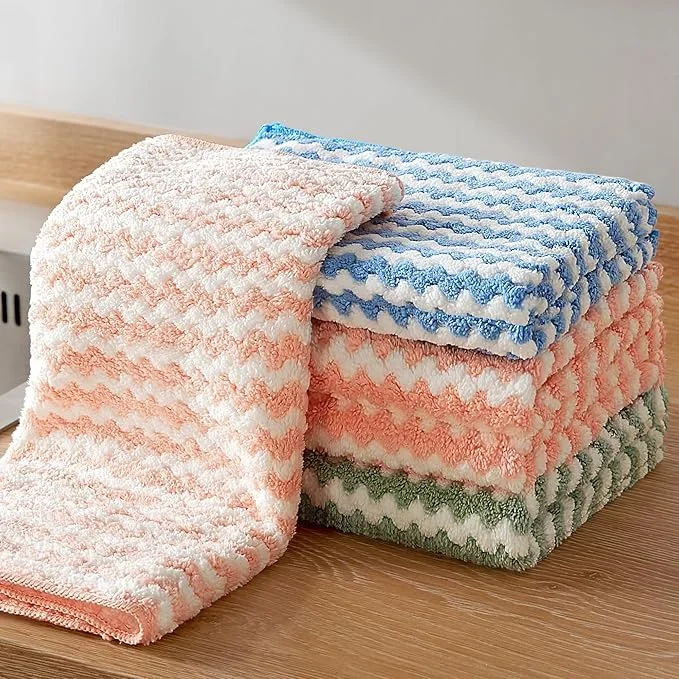 JOYMOOP 5 Pack Microfiber Cleaning Cloth, All-Purpose Microfiber Towels, Absorbent Streak Free Lint Free Rags for Cleaning Reusable and Washable Towels – 11.81″ x 11.81″