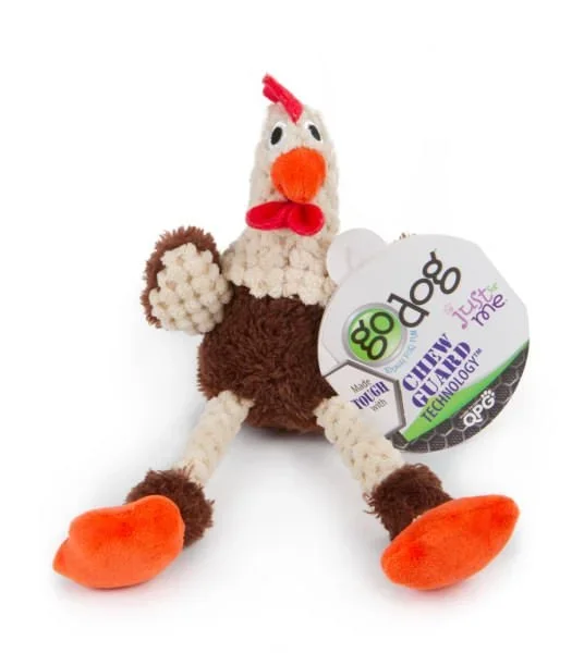 Juguete para perros en forma de gallo flaco de color marrón