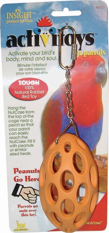 JW Pet Activitoys Nut Case Rubber Bird Toy