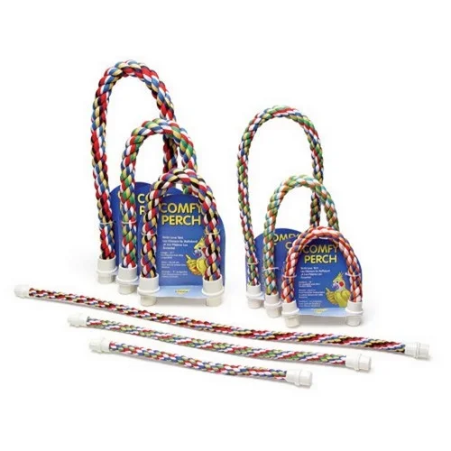 JW Pet Flexible Multi-Color Comfy Rope Perch 32″ Small 1 count by JW Pet
