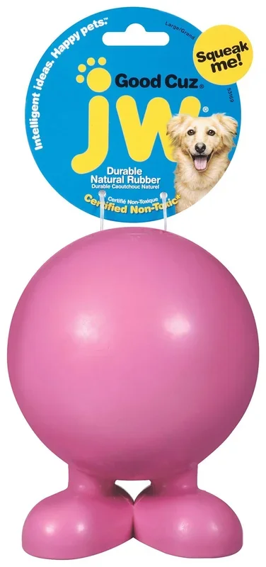 JW Pet Good Cuz Rubber Squeaker Dog Toy – Large