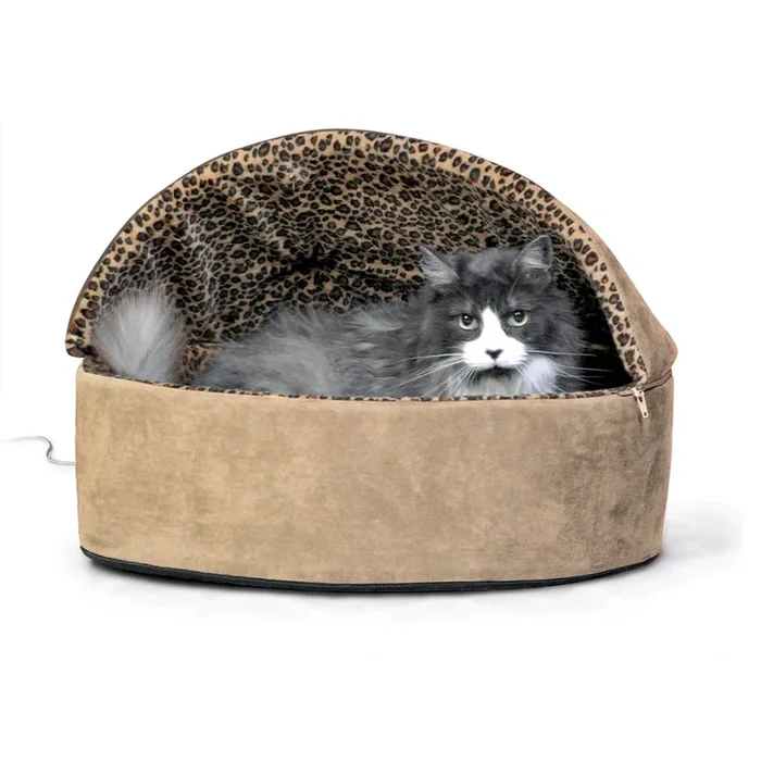 K&H Pet Products Thermo-Kitty Bed Deluxe Hooded Small