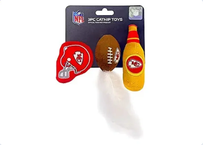 Kansas City Chiefs 3 Pc Cat Nip Toy Set
