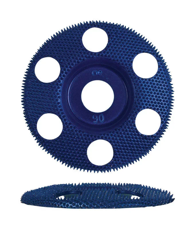 King Arthur’s Tools Holey Galahad 4 in. Tungsten Carbide Bolt-On Sanding Disc 90 Grit Coarse 1 pk