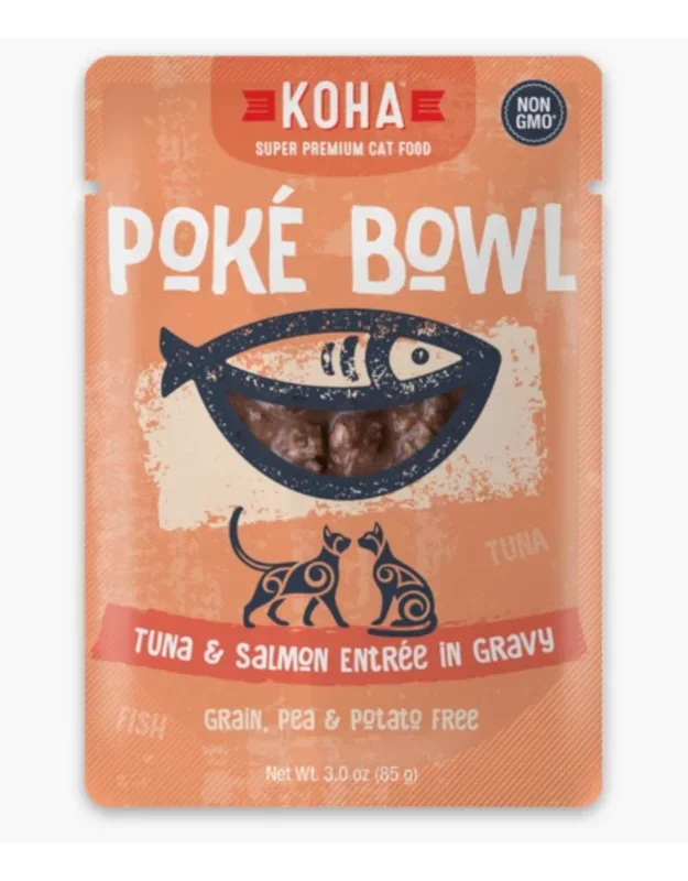 Koha Grain-Free Poke Tuna Salmon Wet Cat Food – 3 Oz – Case of 24