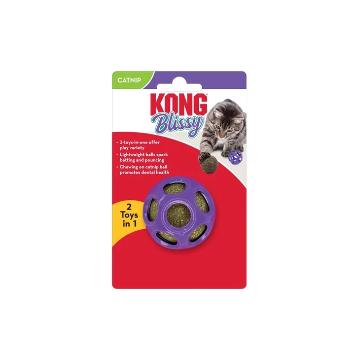 Kong Blissy Moon 2-in-1 Rubber and Catnip Ball Cat Toy – Small