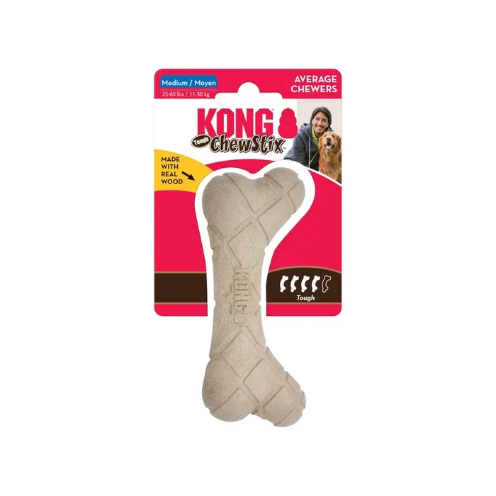 Kong ChewStix Tough Femur Real Wood Bone Dog Toy – Large
