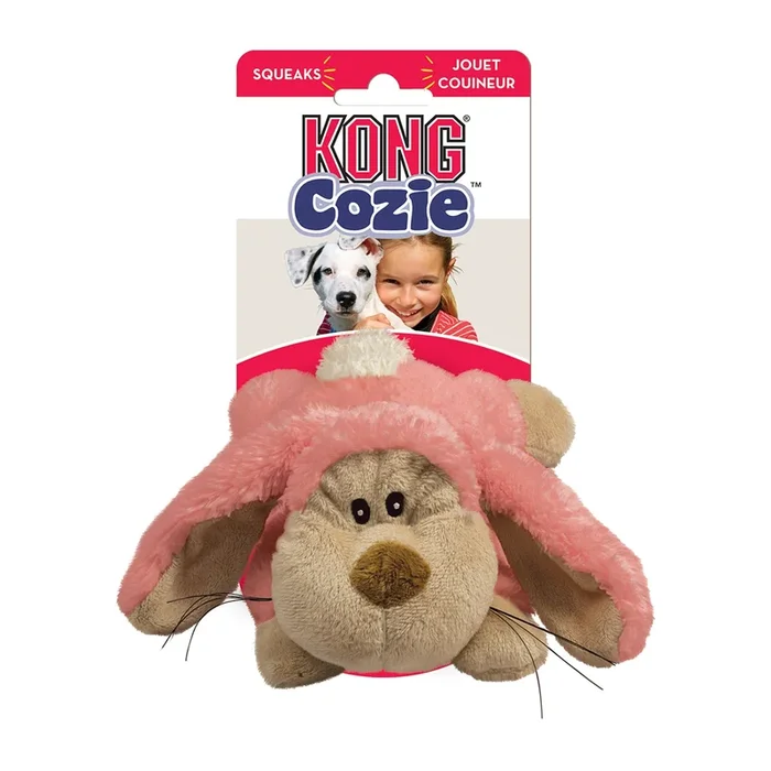 Kong Cozie Floppy Rabbit Squeak and Plush Dog Toy – Medium