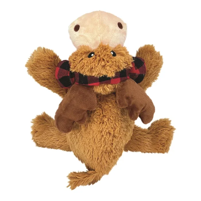 Kong Holiday Flopzie Polar Bear Low-Stuffing Squeak and Plush Dog Toy – Medium