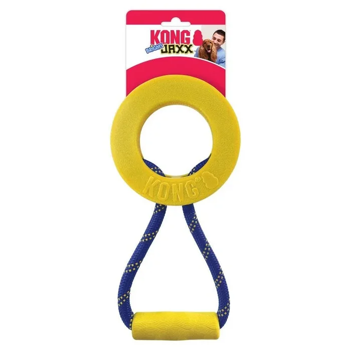Kong Jaxx Brights Tug with Ring Rubber and Rope Dog Toy – Large