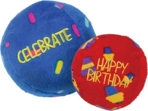 Kong Occasions Birthday Balls Squeaking Dog Toy – Small – 2 Pack