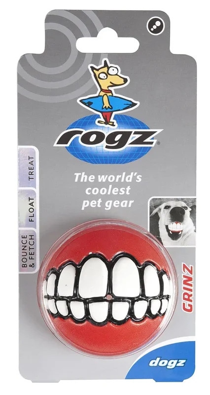 Kong Rogz Grinz Treat Ball Dog Toy – Large – 3″ Inches