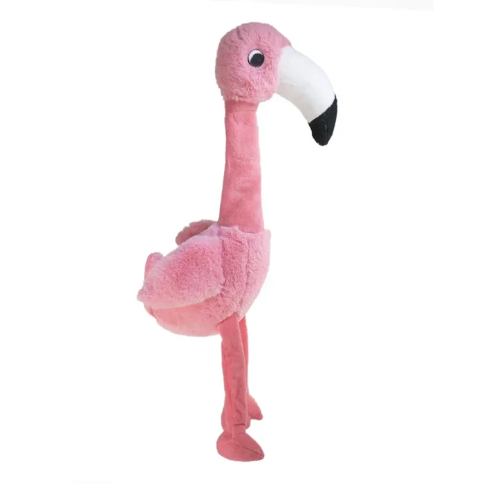 Kong Shakers Honkers Flamingo Squeaka and Plush Dog Toy – Large