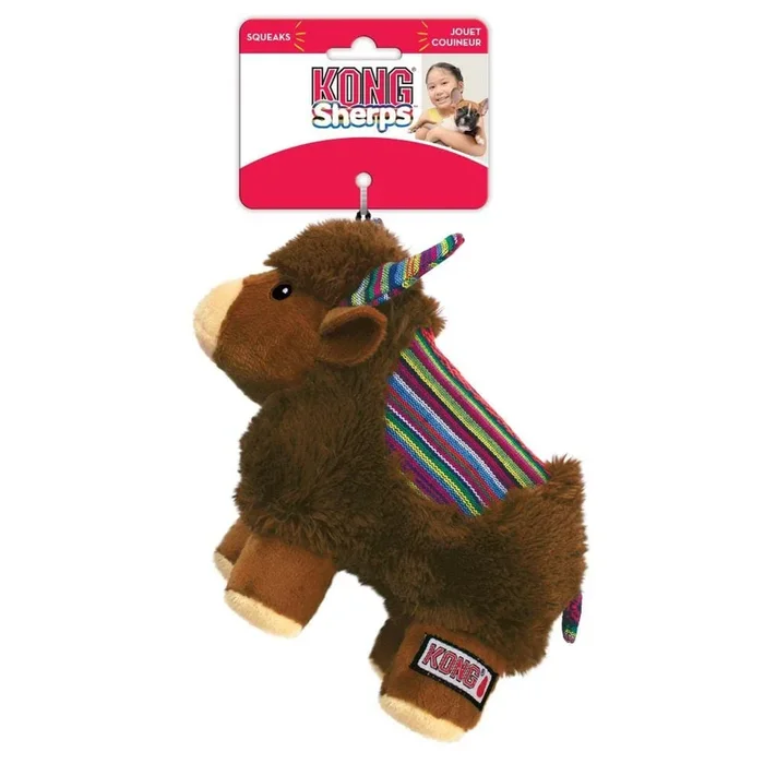 Kong Sherps Yak Cozie Squeak and Plush Dog Toy – Medium