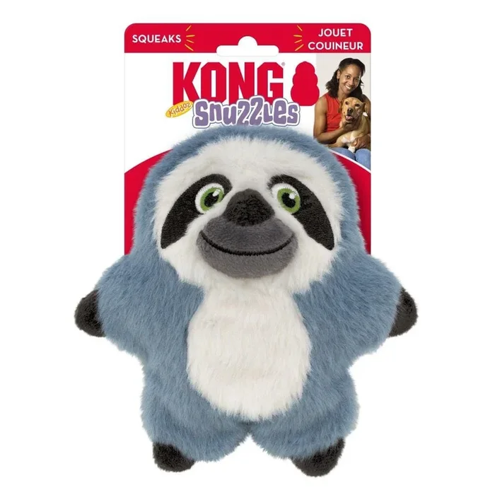 Kong Snuzzles Kiddo Sloth Squeak and Plush Dog Toy – Small