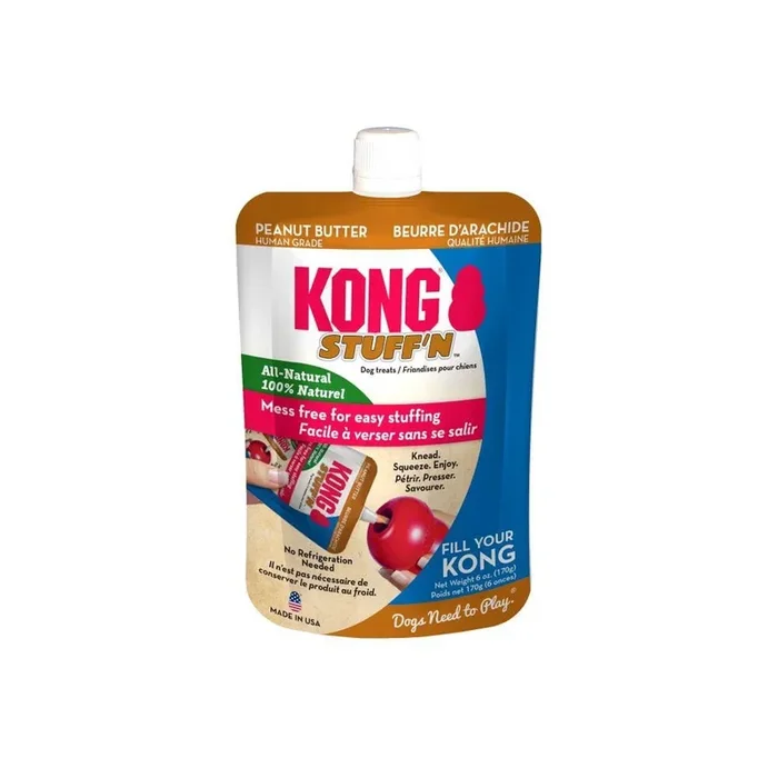 Kong Stuff’N All-Natural Dog Toy Stuffing Chewy Dog Treats – Peanut Butter – 6 Oz