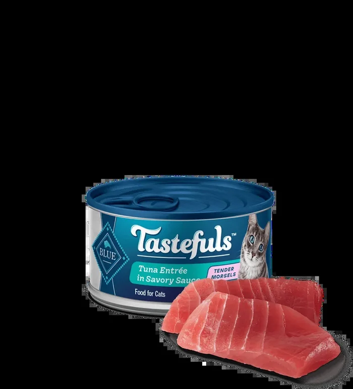 Lata húmeda para gatos con entrada de atún y bocados para adultos Blue Buffalo Tastefuls de 3 oz