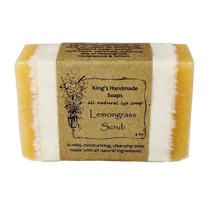Lemongrass Scrub All-Natural Soap 4 oz.