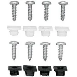 License Plate Fastener, Black,Nylon, 4-Pk.