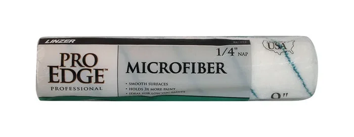 Linzer Pro Edge Microfiber 9 in. W X 1/4 in. Regular Paint Roller Cover 1 pk