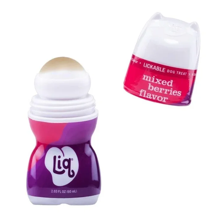 LIQ USA Mixed Berries Lickable Roller Dog Treat – 2.03 Oz – Case of 6