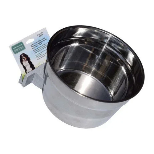 Lixit, Lixit Stainless Steel Dog Crock, Silver, 40 Ounces