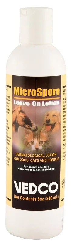 Loción dermatológica sin enjuague MicroSpore para perros, gatos y caballos