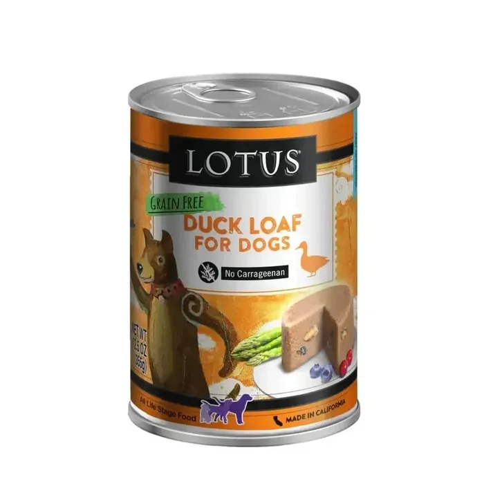 Lotus Duck Loaf Grain-Free Canned Dog Food 12/12.5oz
