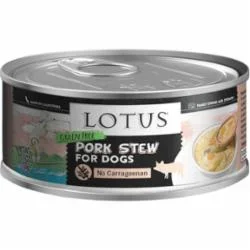 Lotus Grain-Free Just Juicy Pork Shoulder Stew Canned Dog Food – 5.5 Oz – Case of 24
