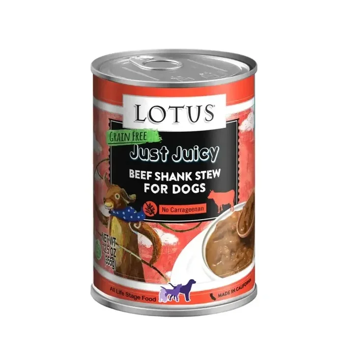 Lotus Just Juicy Beef Shank Stew Grain-Free Canned Dog Food