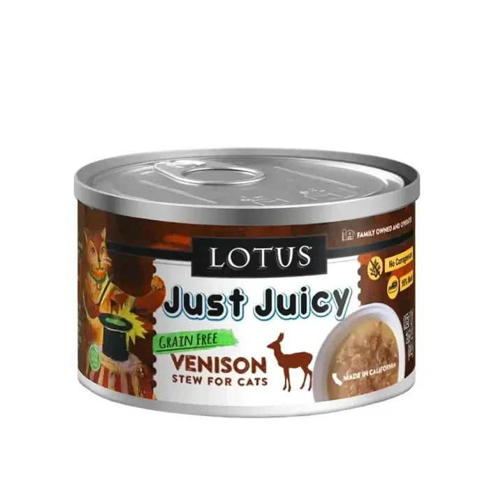 Lotus Just Juicy Venison Stew Grain-Free Canned Cat Food